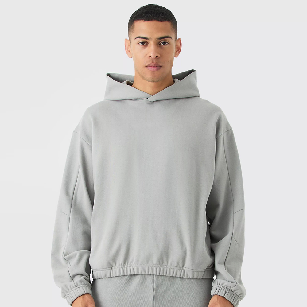 Oversized Boxy Applique Moto Hoodie