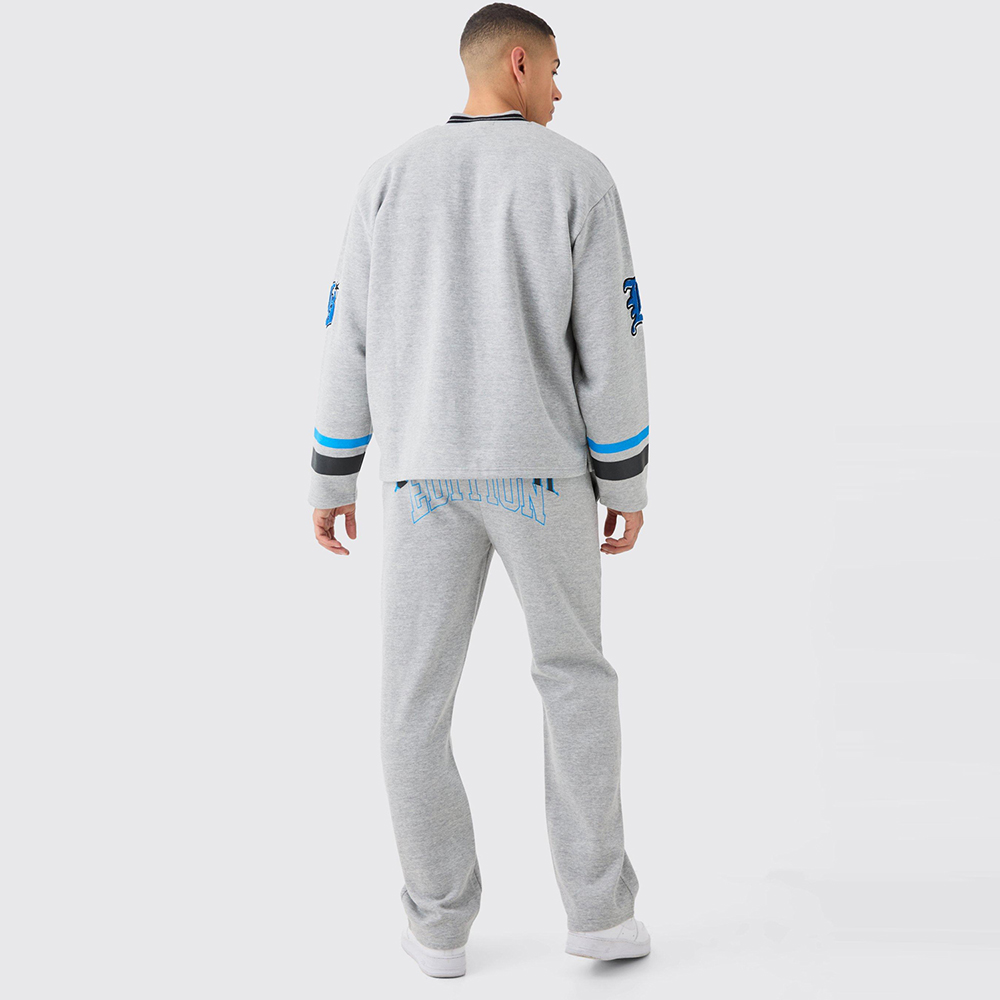 Oversized Washed Paint Splatter Graphic Zip Through Tracksuit