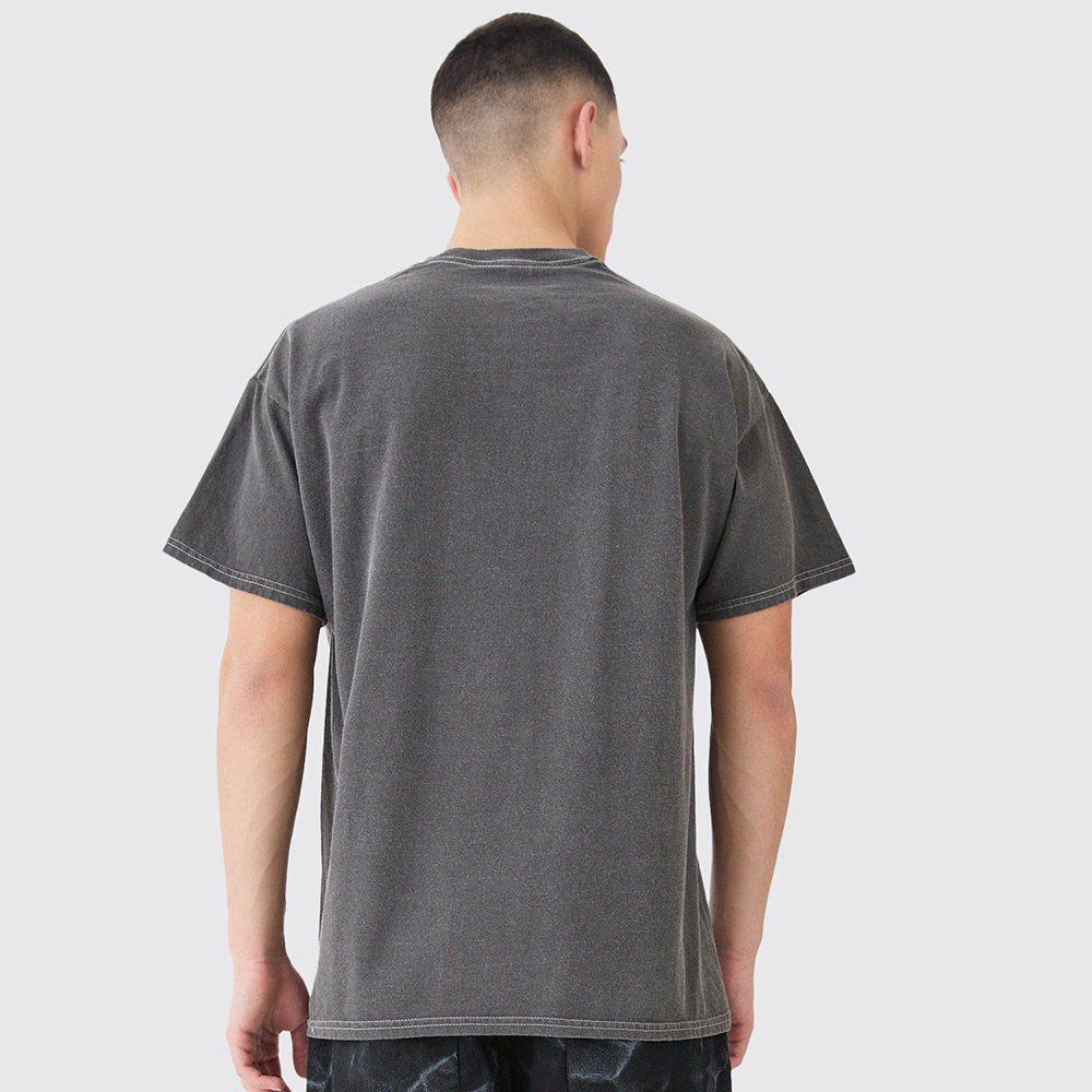 Oversized Overdyed Official Face Graphic T-Shirt